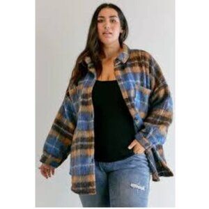 Fuzzy Plaid Shacket